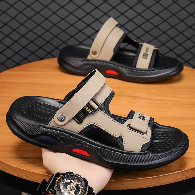 Sandals Men's Summer Wear Non-slip and Wear-resistant Driving Sports Beach Slippers Soft Bottom Stepping On Shit Men's Sandals
