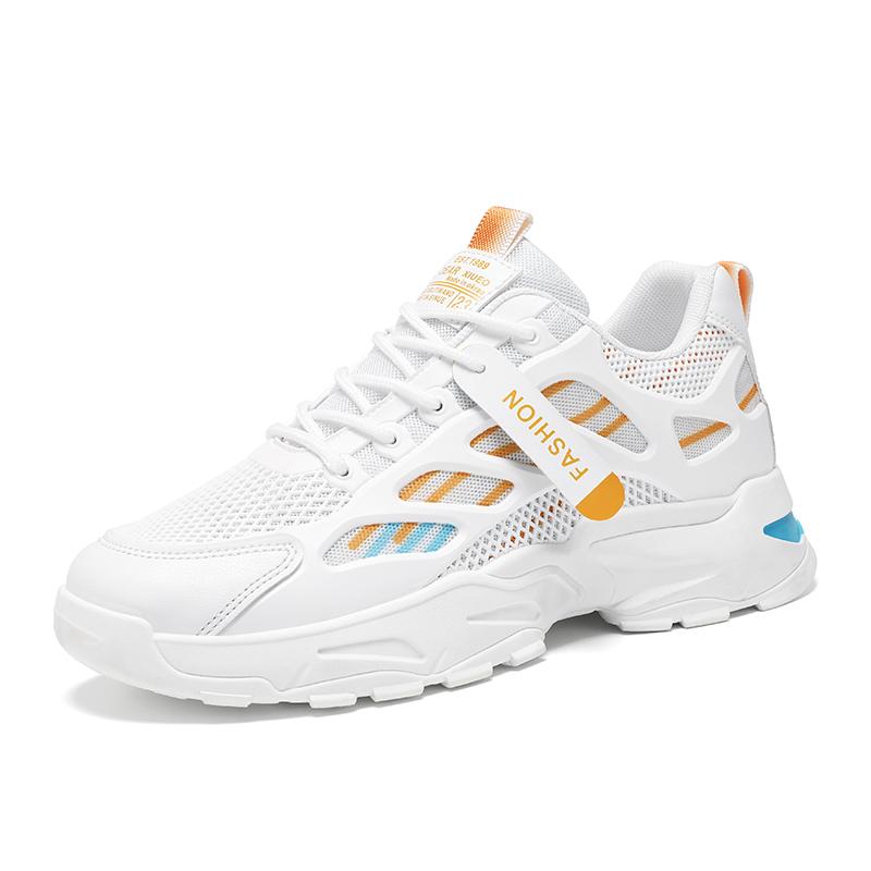 Men's Breathable Sports Casual Mesh Shoes Summer Soft Sole Anti Slip Outdoor Running Shoes Student Fashion Thick Sole Tide Shoes