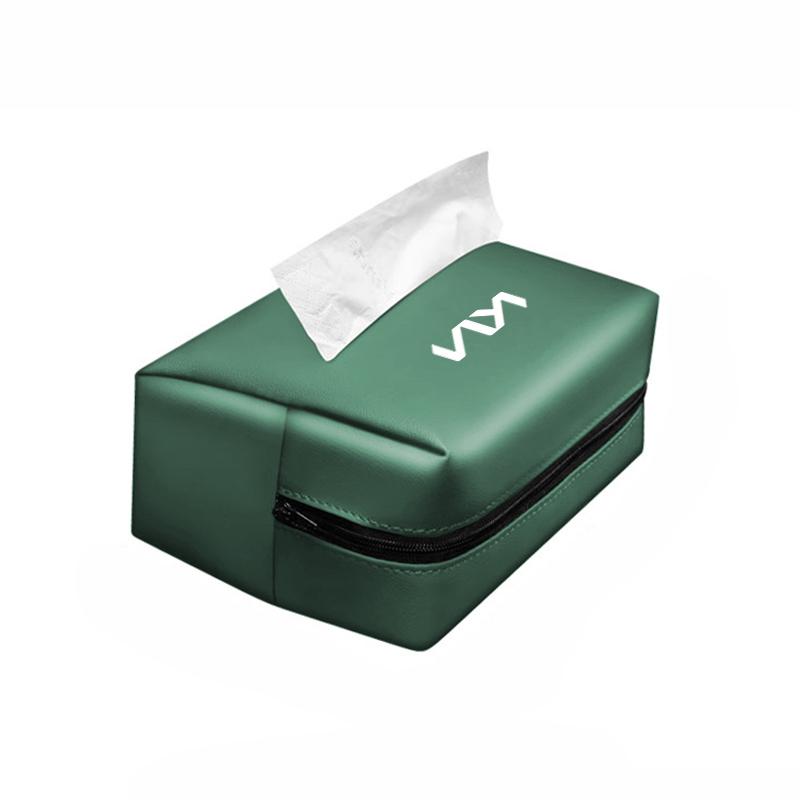 YEZP2 Car Tissue Box Leather Paper Towel Storage Bag Organizer For KIA K5 K9 Sorento Ceed Sportage Proceed RIO Stinger Forte Niro Soul