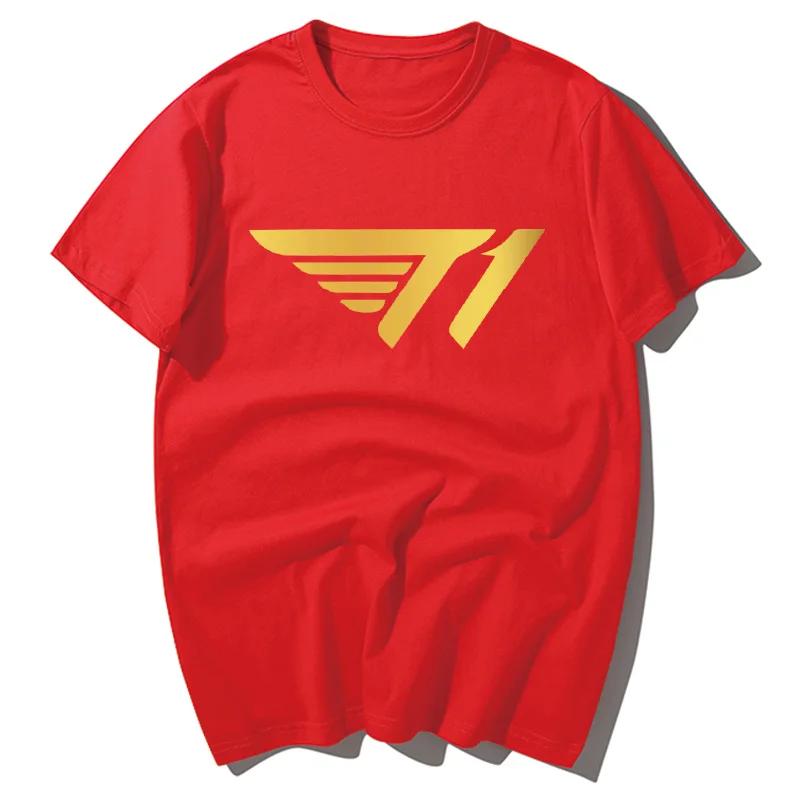 Alliance Game SKT T1 Team Uniform Faker Neues Herren- und Damen Skt1 Peripherie Kurzärmeliges Lockeres Baumwoll-T-Shirt Grafik-T-Shirts