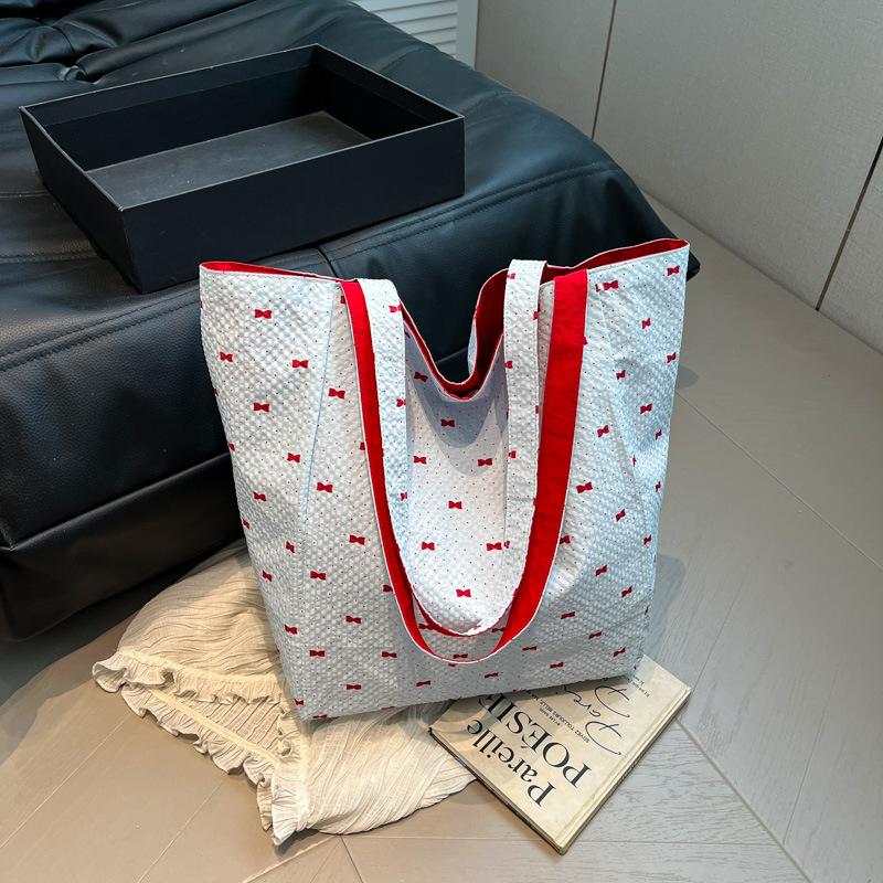 

2025 лето новая холщовая сумка тоут сумка оверсайз для покупок для работы большая вместимость модная простая и милая вышивка синий