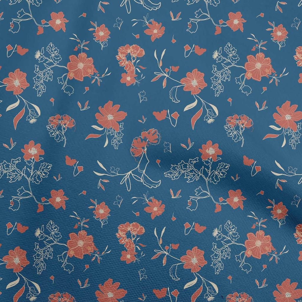 oneOone Cotton Flex Black Fabric Floral & Sewing Fabric By The Yard Printed Diy Clothing Sewing Supplies 40 Inch