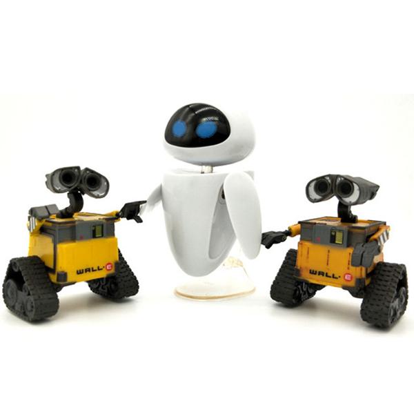 Neuankunft Wall-E Roboter Wall E Eve PVC Actionfigur Sammlungsmodell Spielzeug Puppen Mit Box