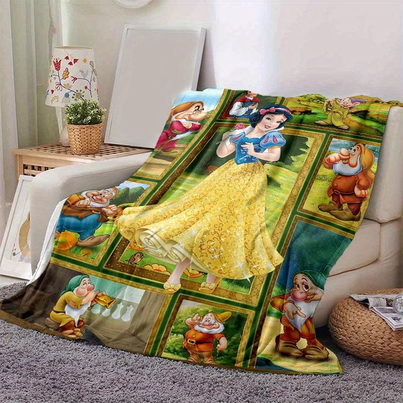 

1pc. Cartoon Snow White and Seven Dwarfs Blanket, Home Decorative Throw Blanket for All Seasons, Soft Flannel Throw Blanket, Living Room, Tr 100x150cm