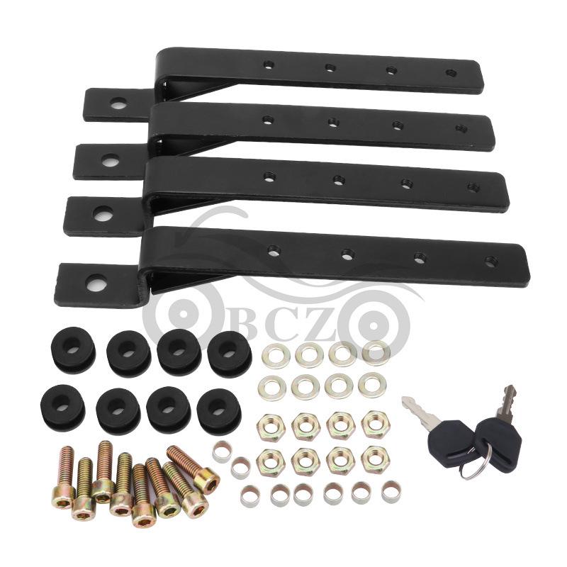 Black Small Pannier with Lights for Harley Cruiser Prince Motorcycle