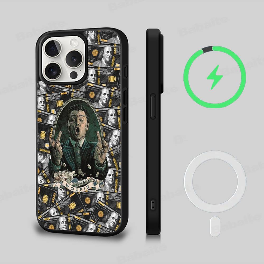 TV The W-Wolf Of W-Wall S-Street Magnetic Phone Case For IPhone 16 15 14 13 12 11 17 Pro Max Plus Wireless Charge Cover