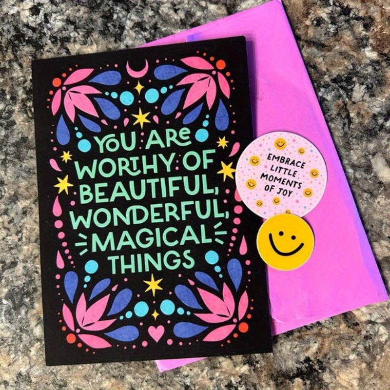NEW! "Embrace Little Moments of Joy" Happy Little Sticker, Feel Good Stickers, Cute Stickers for Phone, Laptop"