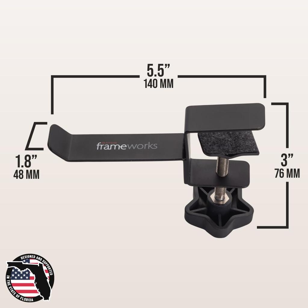 GATOR Frameworks Gator Frameworks Headphone Hanger Tabletop Fixed GFW-HP-HANGERDESK []