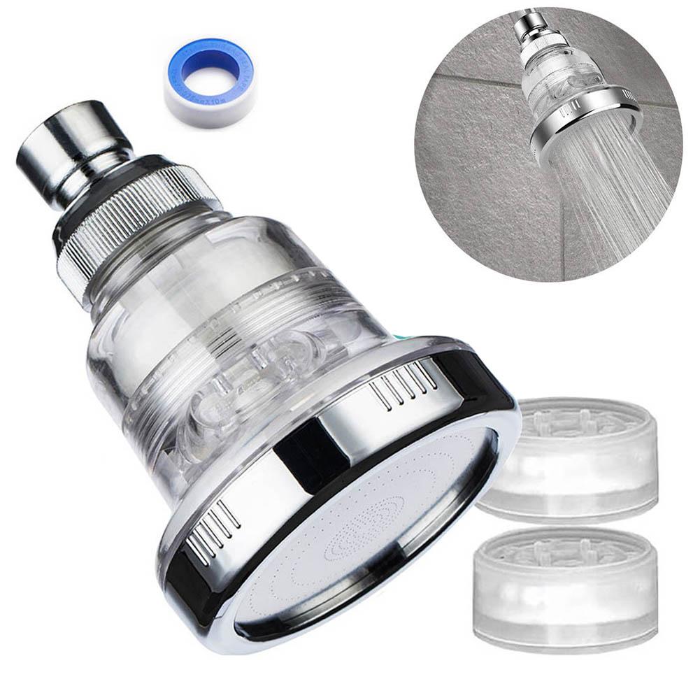 1PC 8cm Panel Overhead Shower Head Filter Element Triple Function 1PC ABS Electroplated Adjustable Booster Head