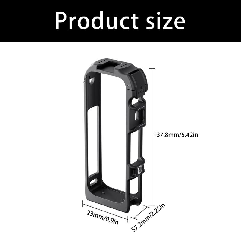 Fast Detachable Camera Cage Housing Shockproof For X5 Cameras Frames Enhances Heat Dissipation Mounting Systems