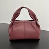 Haute couture first layer cowhide pleated cloud bag niche high-end handbag oblique span shoulder bag women's 2025 new