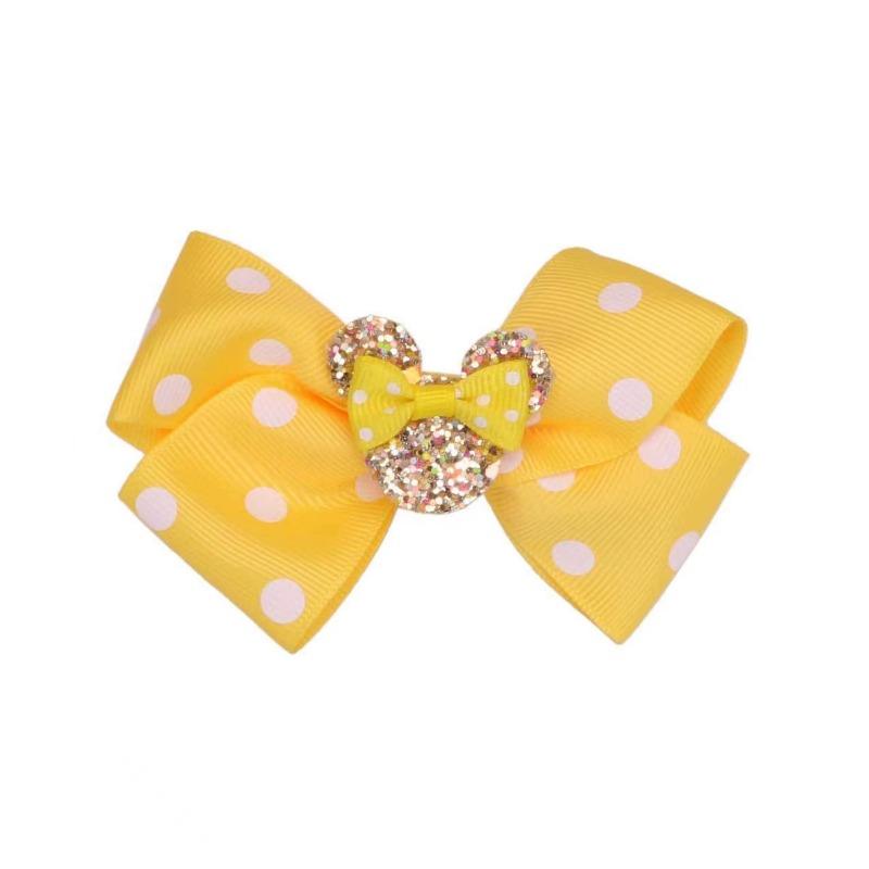 Søte skinnende glittersløyfer Hårklemmer for baby Søte jenter Boutique hestehaleholder Barn Babyhårtilbehør til hårgave