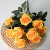 Single Of Bouquet Nine Head Roses Artificial Fake Flowers Wedding And Home Decor