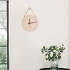Simple Design Wooden Nordic Sling Wall Clock for Creative Home Living Room Decor