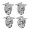 4pcs Industrial Casters Set Heavy Duty Caster Wheels Transparent Rolling Casters Accessory