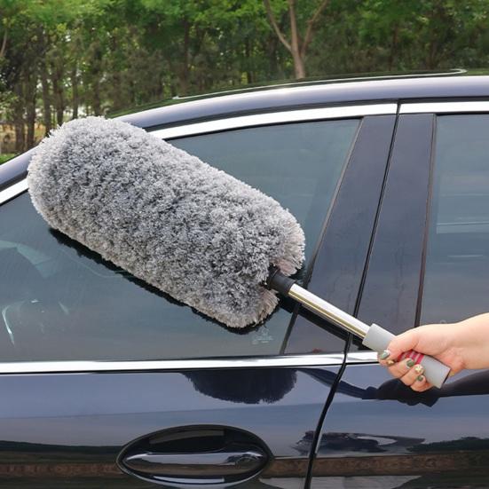 Car Duster Brush Extendable for Vehicle Interior Microfiber Dust Remover & Exterior Soft
