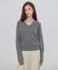 SINOON V-Neck Basic Knit (Melange Gray)