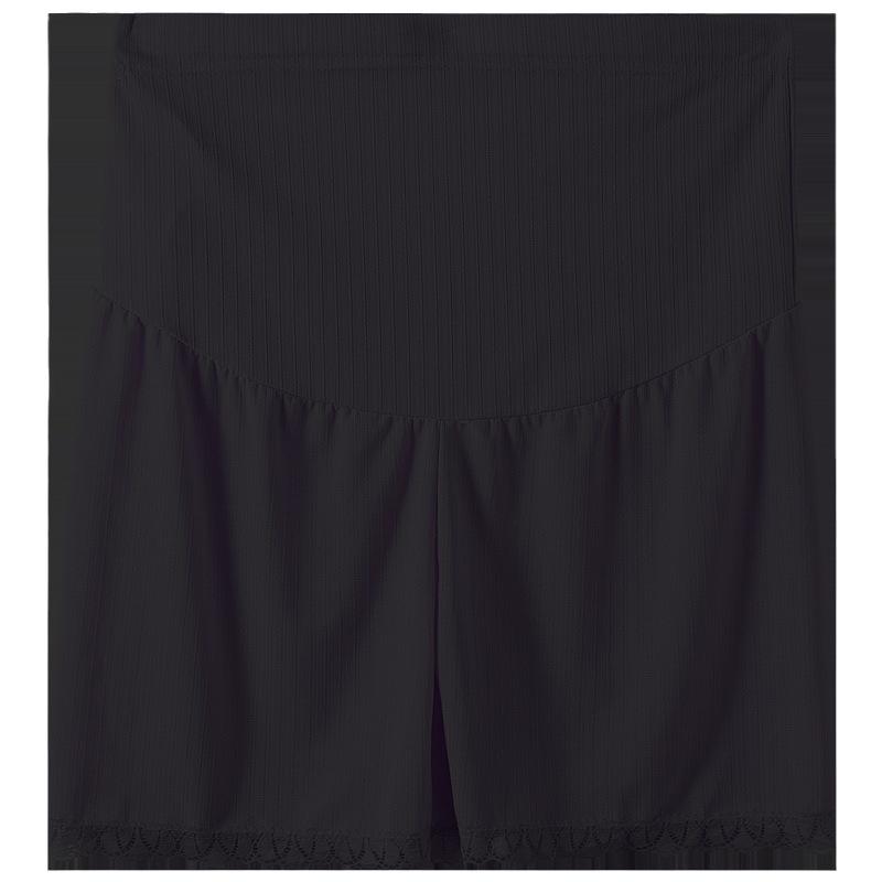 Letní těhotenské bezpečnostní šortky Ice Silk s vysokým pasem