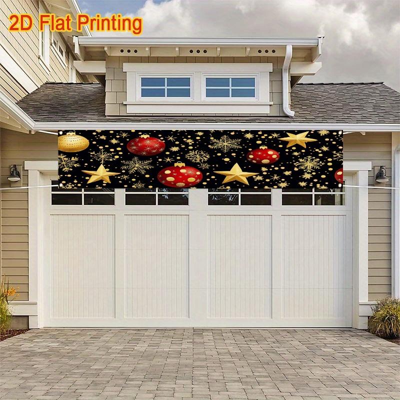 Christmas Bells Banner, Winter Holiday Party Design, Polyester Outdoor Garden Porch Fence Wall Indoor Christmas New Year Decoration