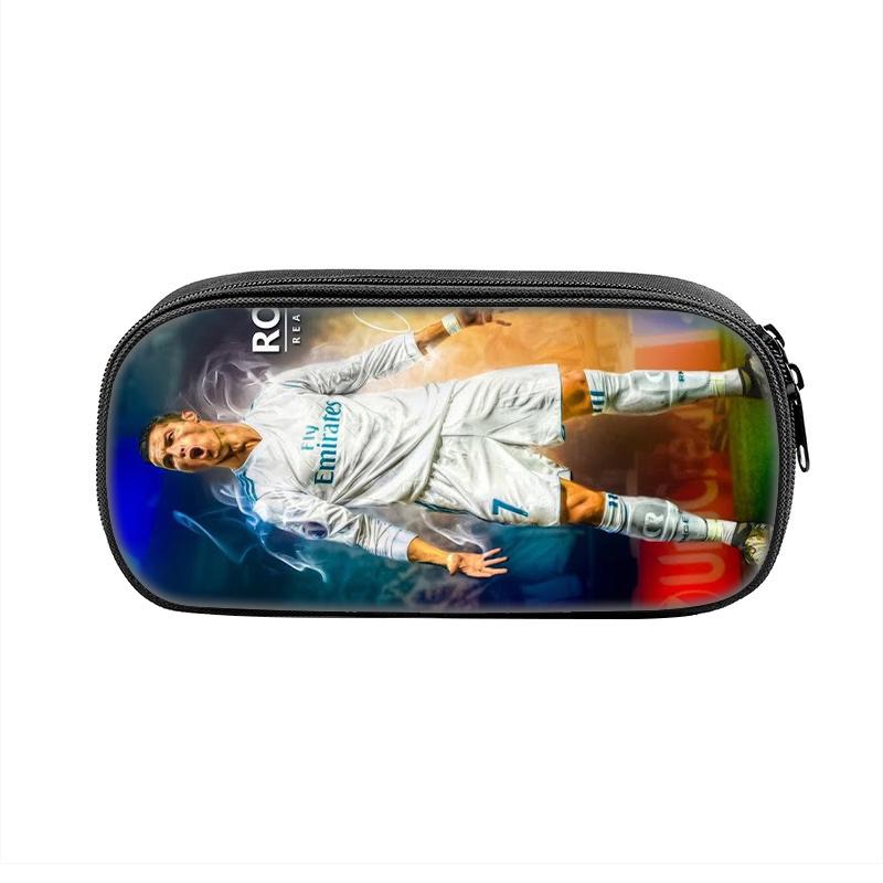 Ronaldo Astuccio per Ragazzi e Ragazze Borsa Portapenne Stella del Calcio Scatola Portapenne con Zip per Ragazzi e Ragazze Miglior Regalo Borse Cosmetiche da Donna