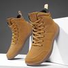 Leather high-top wide-headed barefoot shoes wide-last outdoor hiking shoes men's and women's autumn and winter sports shoes