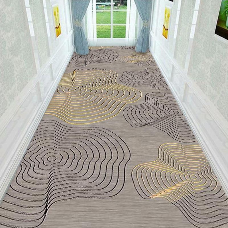 Chinese Style Carpet Simple Printing Floor Mats Hotel Corridors Carpets Passageways Cuttable Carpets