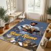 Personalized Crystal Velvet Carpet,Kendrick Lamar Custom Printed Name, Plush Area Rug For Home Indoor Decor