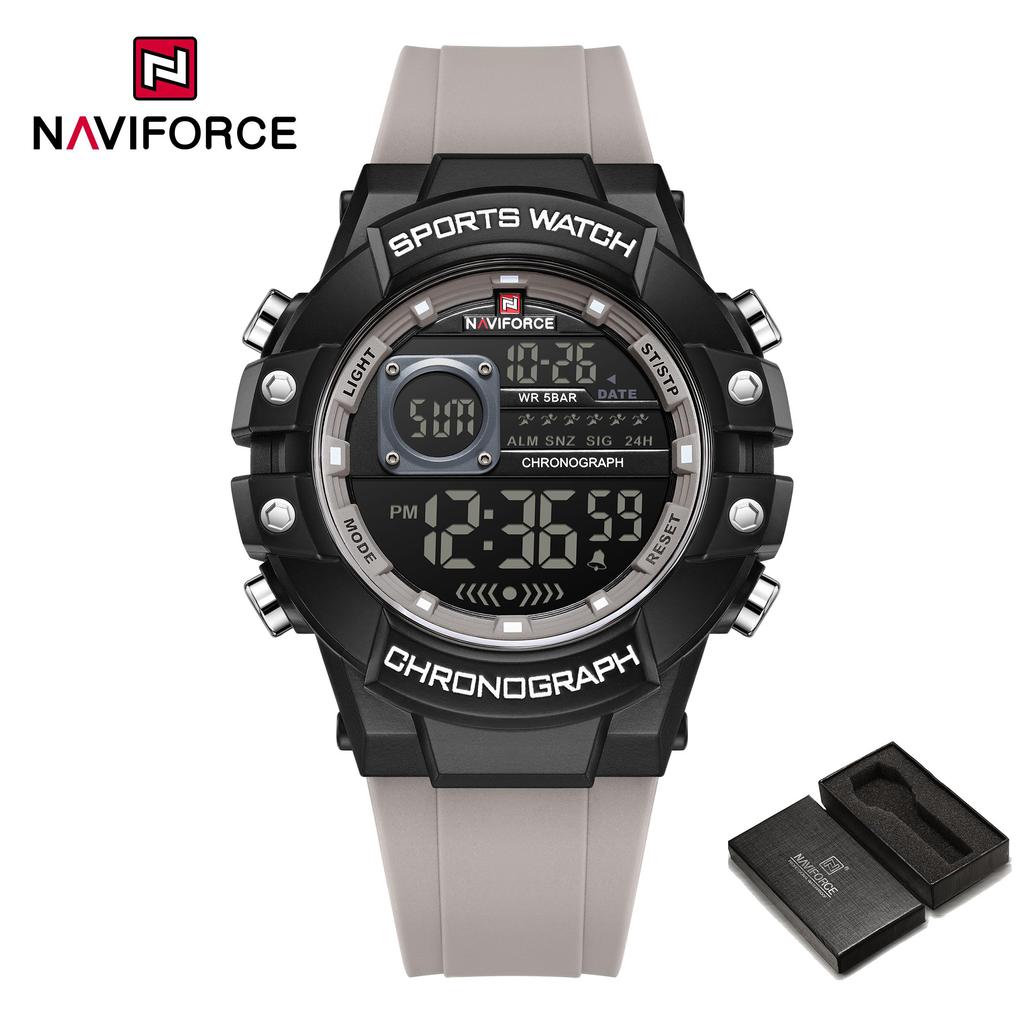 NAVIFORCE Sports Digital Watch for Men Boy Chronograph Calendar Date Alarm Waterproof 50m Night Pattern Men Casual Watch NF6102
