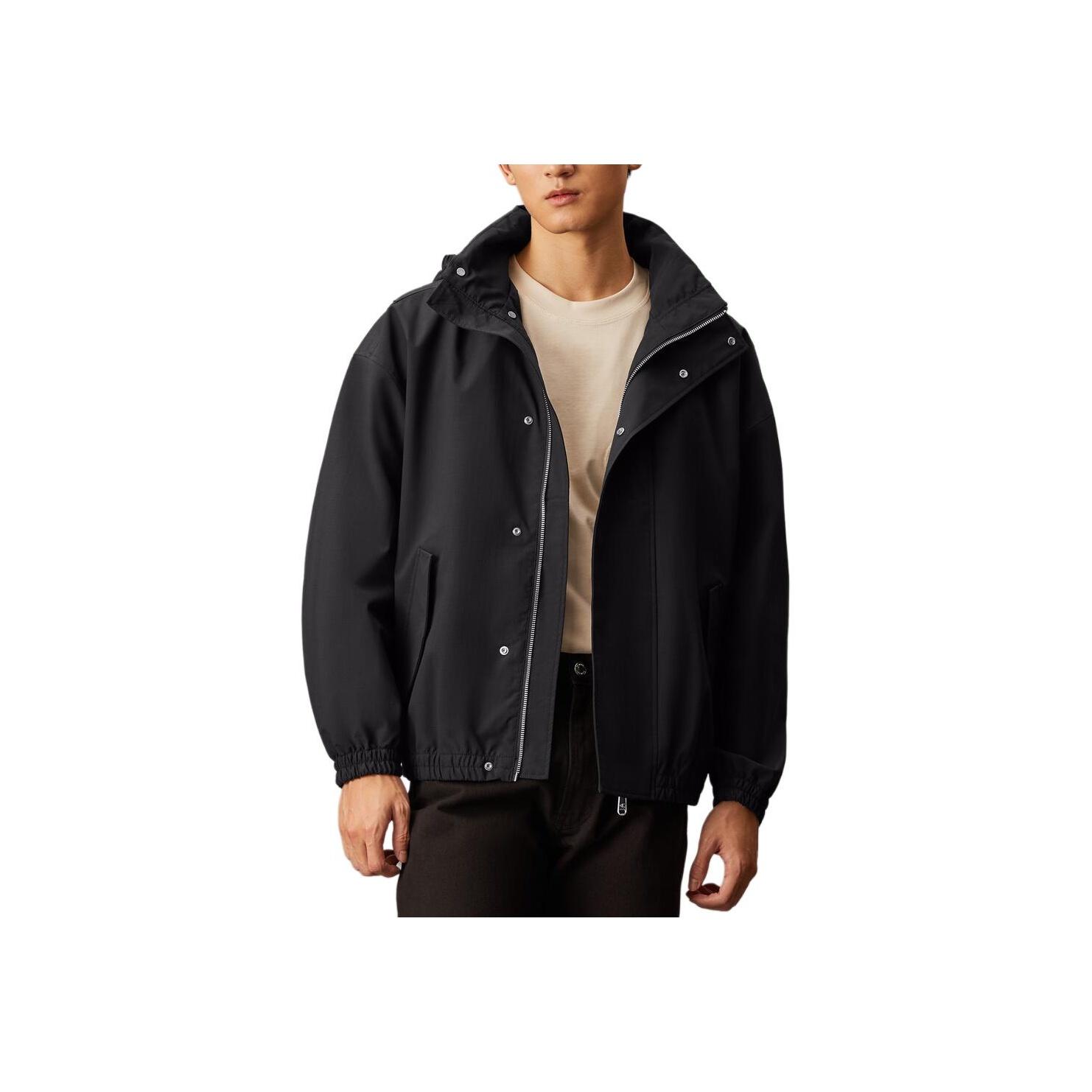 

Calvin Klein Minimalist Comfortable Versatile Foldable Hooded Jacket Men jackets Black J327060-BEH S