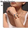 Qiongyao Multi-Color Agate Five-Petal Flower Stainless Steel Bracelet – Light Luxury, Best Friend Gift, In Stock.
