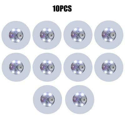 Luminous Coaster - BRAND - 10 Pieces - LED - Stickers - White