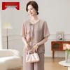 New Chinese Style Floral Print Summer Outfit Set