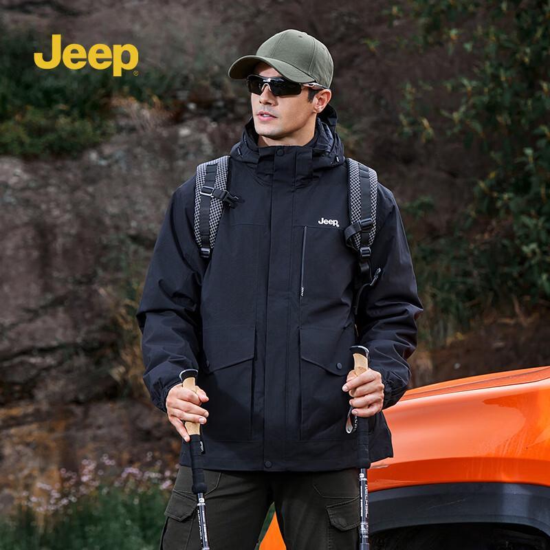 JEEP Men's Outdoor Multi-Pocket Windbreaker Jacket