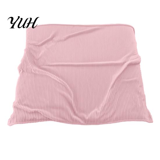 Portable Office Nap Blanket Striped Fleece for Bed, Ribbed Throw Couch, Warm Faux Rabbit Fur Soft Breathable Cozy Bed Blankets, Lightweight
