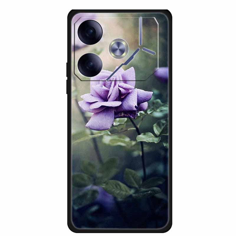 For Tecno Pova 6 Phone Case 6.78" Animal Black Silicone Soft Back Cover Cases For Tecno Pova 6 Case Pova6 Coque Funda Shockproof