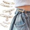 6 Stück Set Künstliche Perle Taillen-Pin-Clips für Hosen Röcke Kleid Taillenanpassung Hemden Pullover Brosche