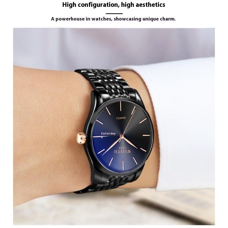 Top Brand Men's Waterproof Business Fashion Double Calendar Quartz Men's Wrist Watch