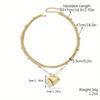 Heart Pendant Necklaces for WomenPunk Layered Chunky Heart Choker NecklaceHip Hop Link Chain Love Y2K Women TrendyJewelry Gifts