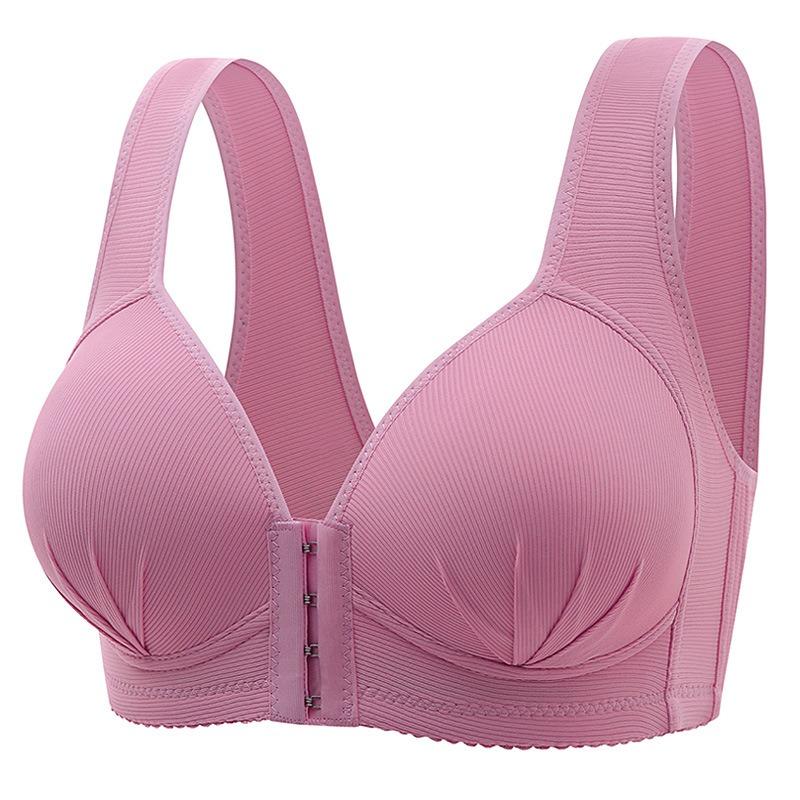 Women's Elegant Style Bra, Nursing Stretchy Bra With Front Closure, Comfort Support Underwear