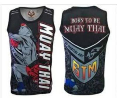 Malha regata tela impressa muay thai kick boxing tailândia homens mulheres peixe net camiseta sem mangas 5