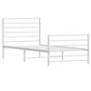 VidaXL Metal Bed Frame with Headboard-Footboard White 75x190 Cm 352376