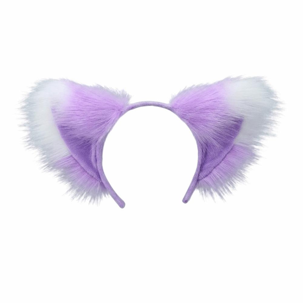 Flauschige Realistische Textur Kunstpelz Katzenohren Flexibles Tier-Haarband Anime Cosplay