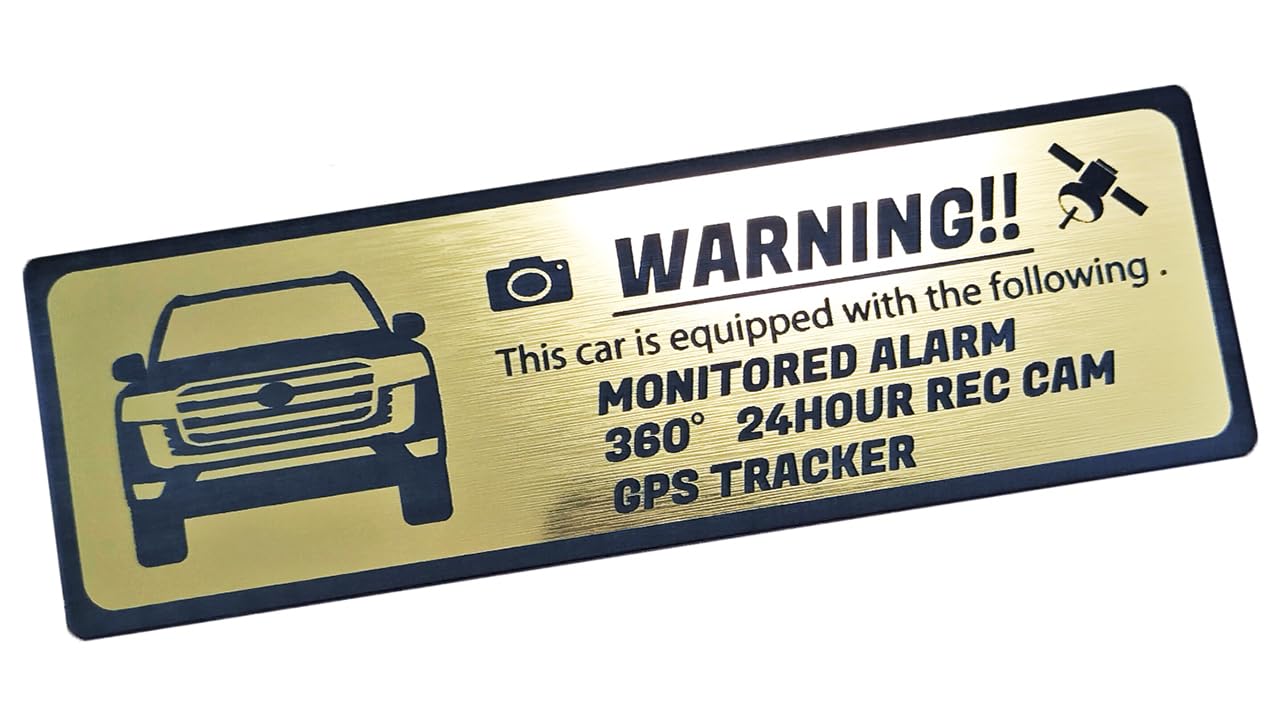 

Land Cruiser 300 Series Toyota Security Sticker Car Security Luxury Car VIP Surveillance GPS Tracker Theft Prevention 24-Hour (Gold) золотий