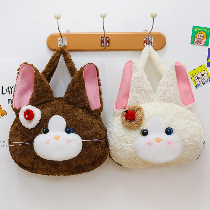 Run German Curly Cat Plush Toy Cat Doll Backpack Doll Girl Sleeping Pillow Rag Doll Gift