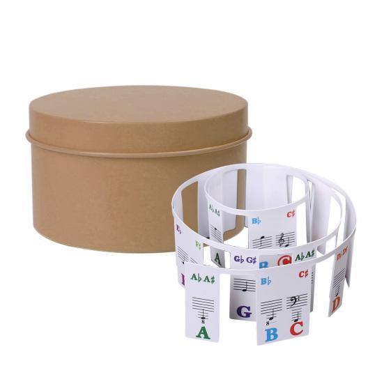 

61/88 Keys Piano Stickers Tear Resistant Washable Paste-free Great Stickiness Clear Print Piano Learning Aid Musical Scale 88 Key