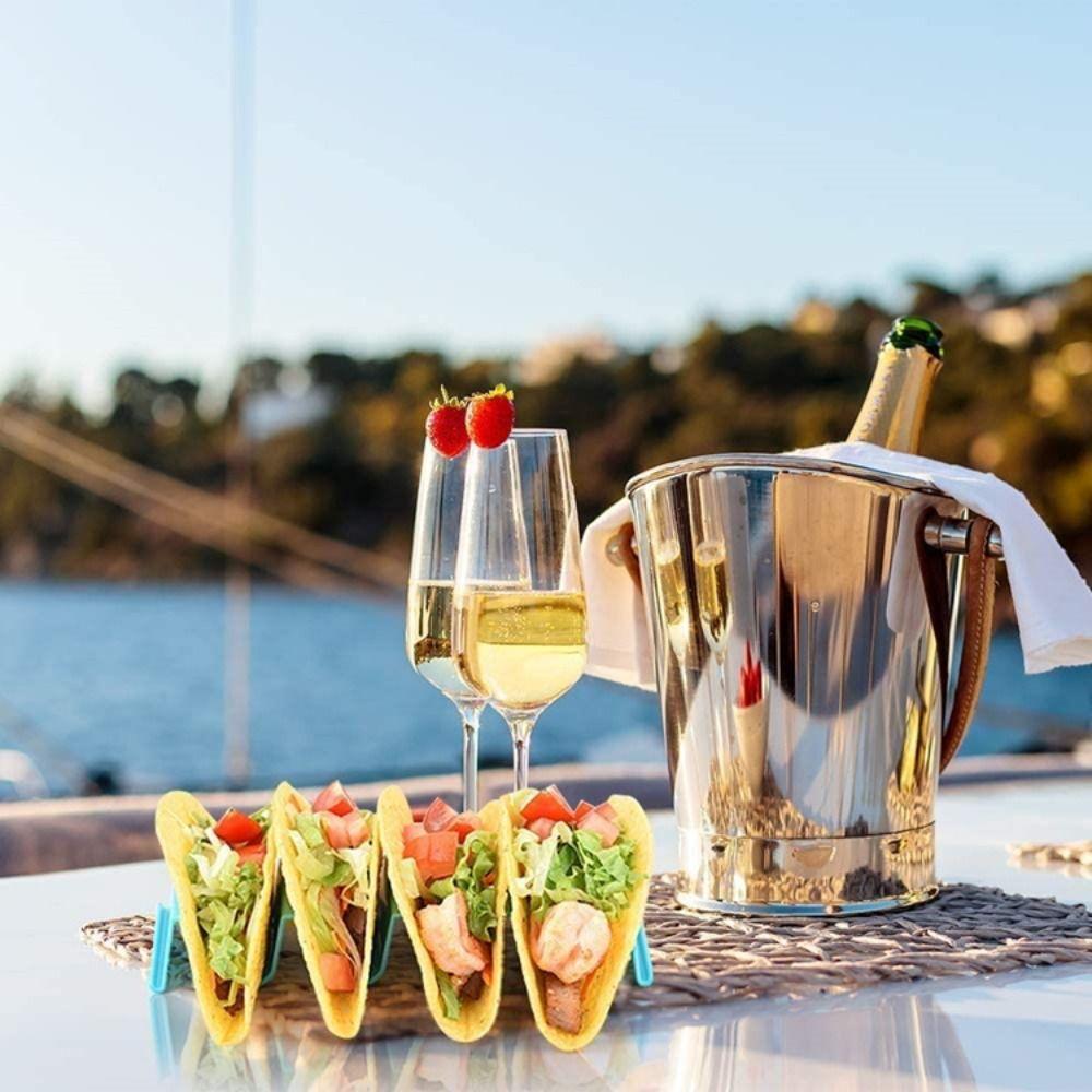 Restaurant Oven Wave Shaped Sturdy Plastic Taco Shell Stand Tortilla Tray Taco Holder Kitchen Tools