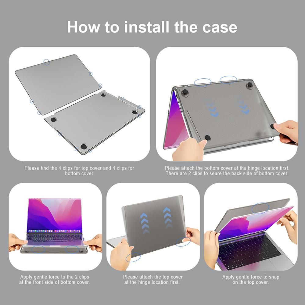 For MacBook Pro 16 inch (2024) (2023) (2021) A2485,A2780 Laptop Case Slim Notebook Cover