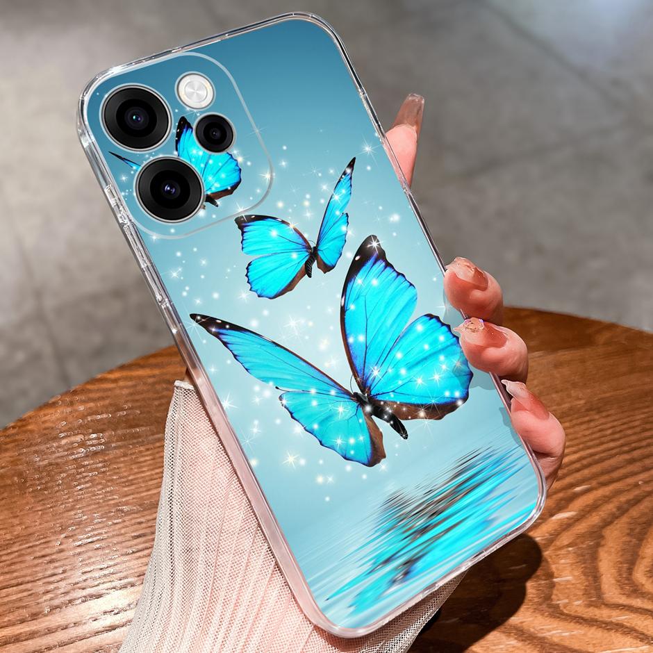 Cases For OPPO Reno15 15F 15Pro Cute Girl Love Heart Lightweight Simplicity Soft Transparent Housing For Reno 15F 15 Pro Capa