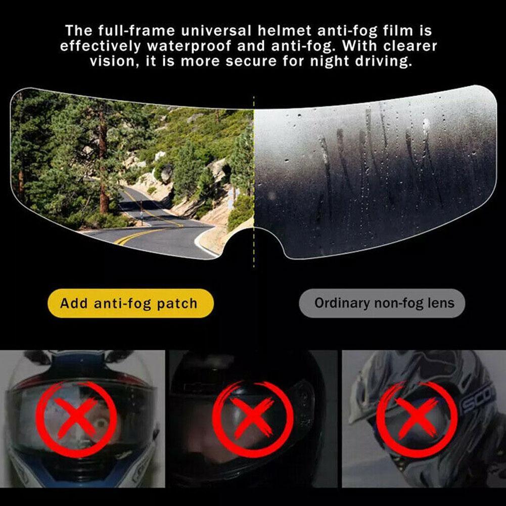 Universal Helmet Clear Anti-Fog Patch Film Rainproof Lens Film For Motorcycle Visor Clear Anti-Fog Patch Moto Accessories