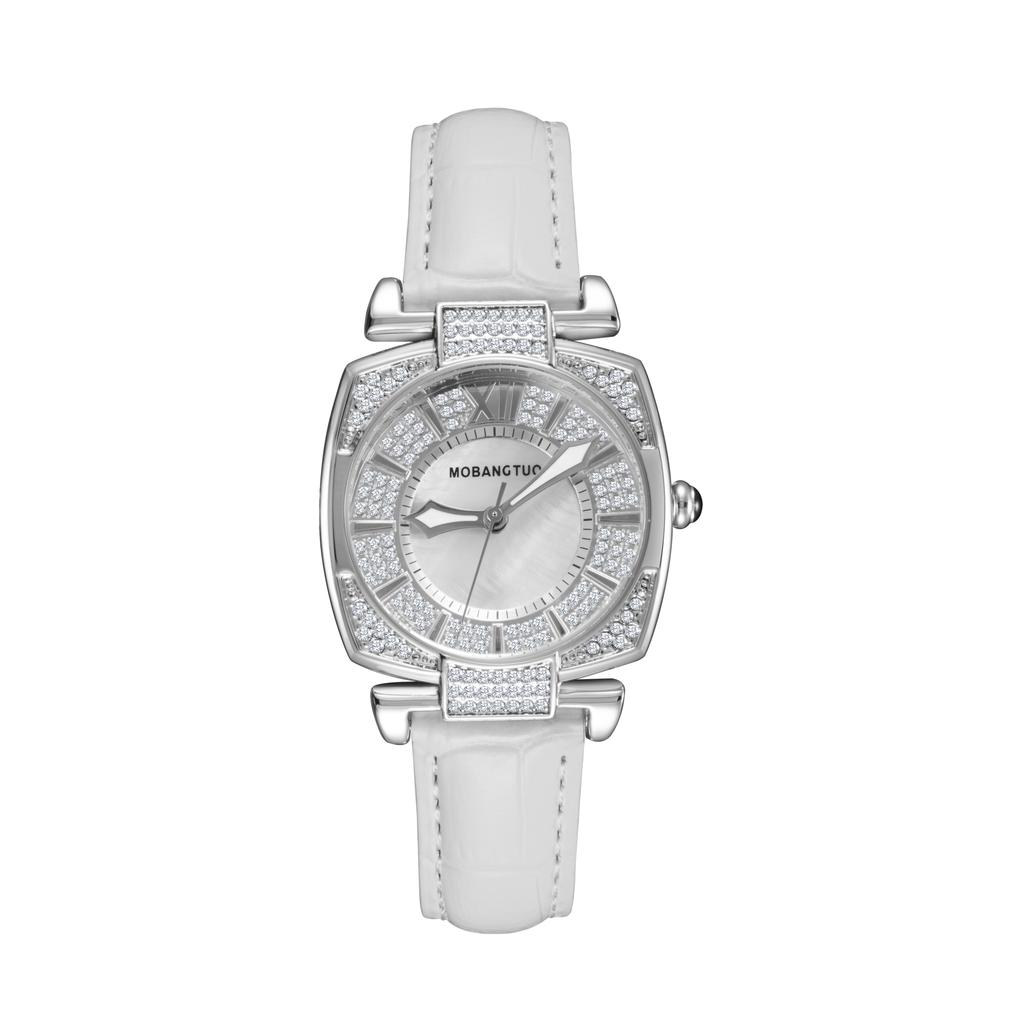 New Elegant and noble silver diamond-encrusted ladies' watch is full of stars, and the outer belt is waterproof quartz watch